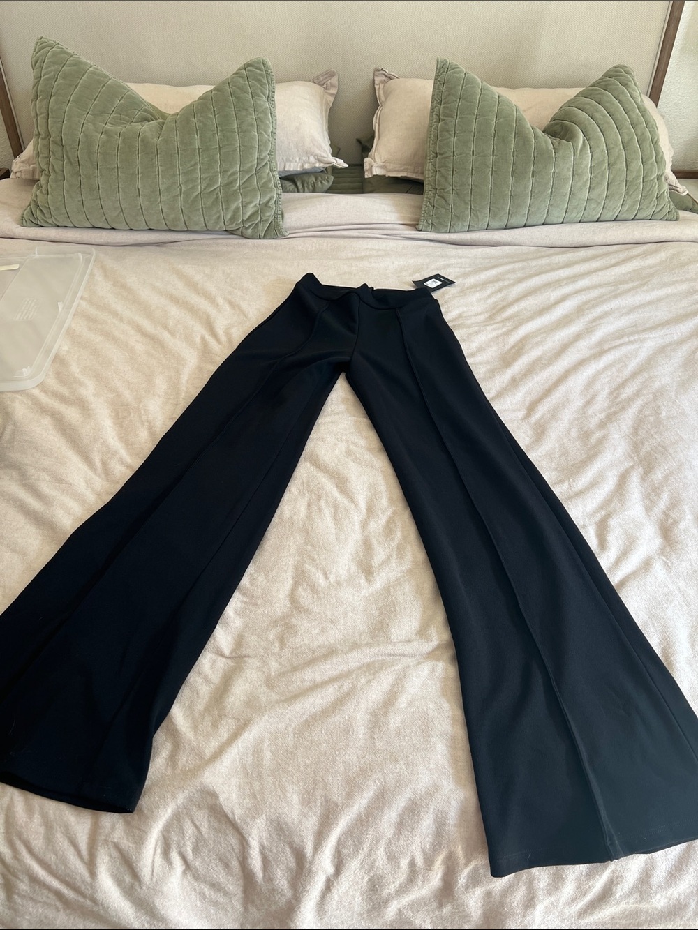 Fashion Nova Black High-Rise Wide Leg Trousers
